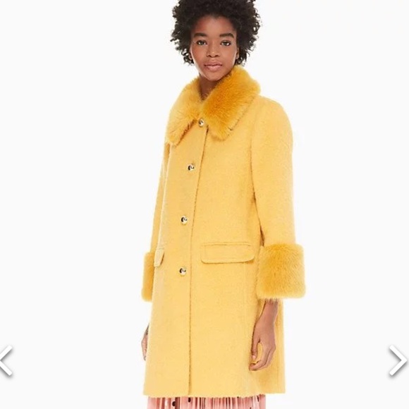 Kate Spade Fluffy Wool Faux Fur Trim 